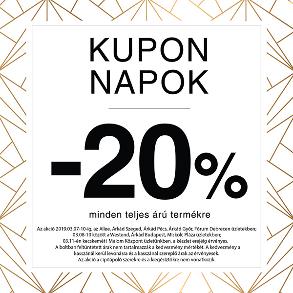 Árkád szeged kupon napok 2019